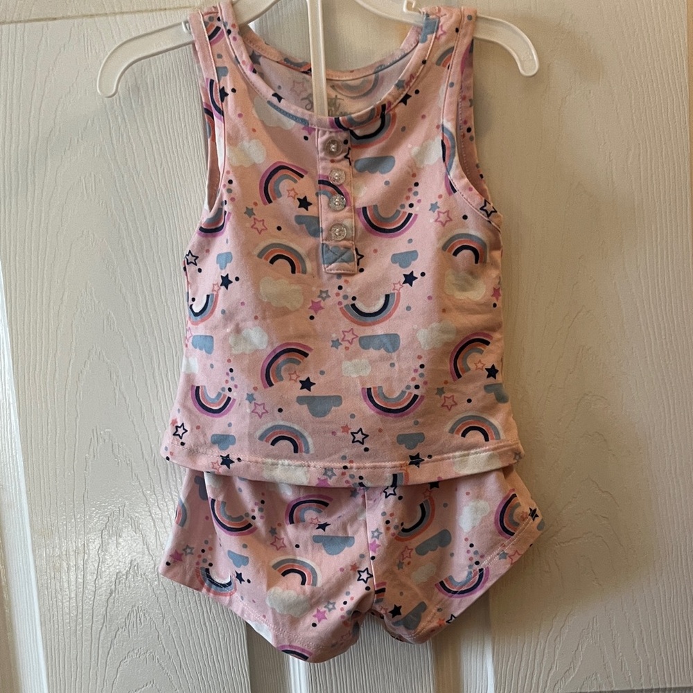 Pink Rainbow Kids Pajama Set